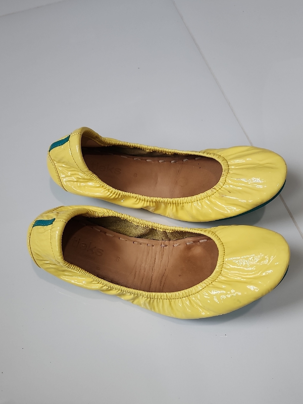Tieks Yellow Patent Leather Ballet Flats